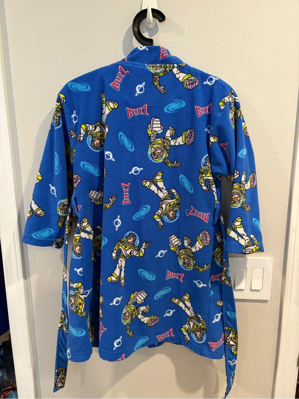 Vintage Disney Pixar Buzz Lightyear Toy Story Kids Robe Size M 6/7 EUC - Picture 3 of 12